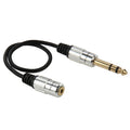 Cable adaptador de audio macho de 6,35 mm a hembra de 3,5 mm, longitud: 30 cm, 6.35mm Male to 3.5mm Female