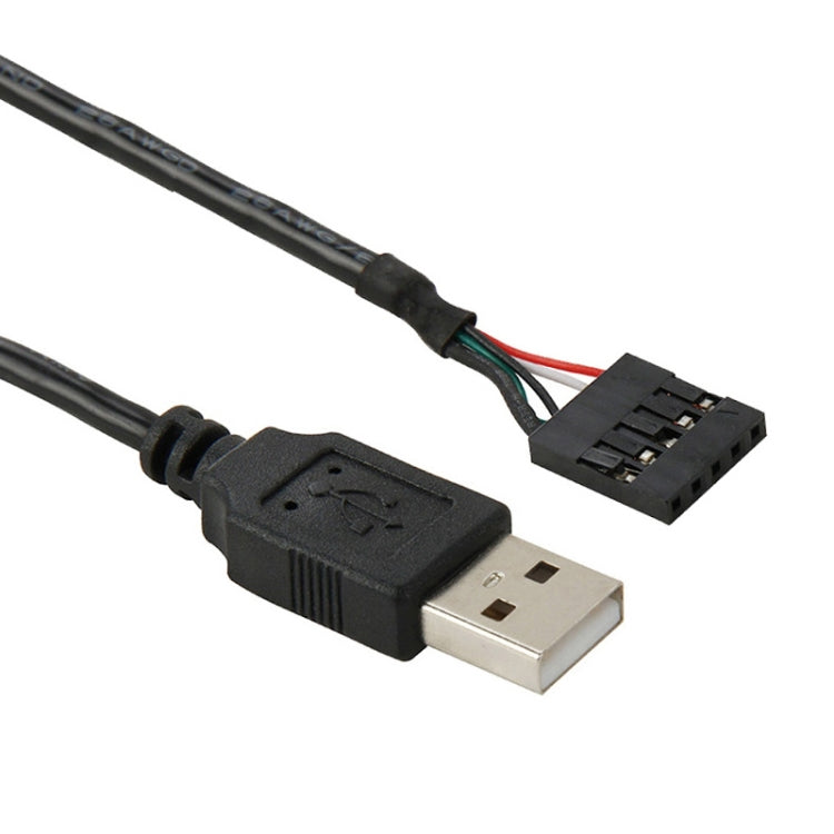 Conector hembra de placa base de 5 pines a cable adaptador macho USB 2.0, longitud: 50 cm, 5 Pin Motherboard to USB