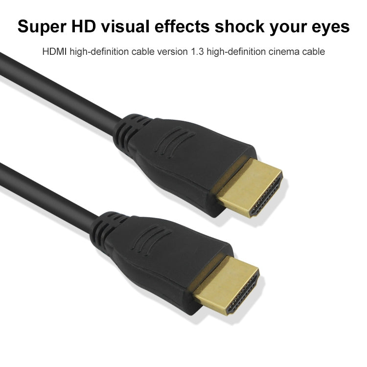 Cable HDMI de 19 pines macho a HDMI de 19 pines macho de 1 m, versión 1.3, compatible con HD TV / Xbox 360 / PS3, etc. (negro + chapado en oro), Gold Plated HDMI, Length: 1m