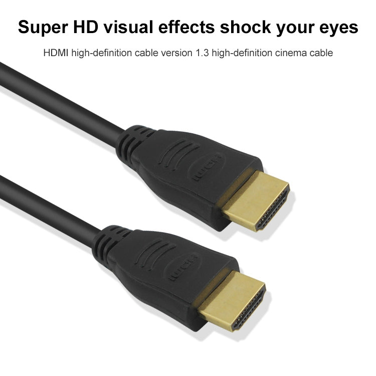 Cable HDMI de 19 pines macho a HDMI de 19 pines macho de 50 cm, versión 1.3, compatible con HD TV / Xbox 360 / PS3, etc. (negro + chapado en oro), Gold Plated HDMI, Length: 50cm