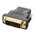 Adaptador HDMI hembra de 19 pines a DVI macho de 24 + 1 pines (chapado en oro), HDMI Female to DVI 24+1Pin Male