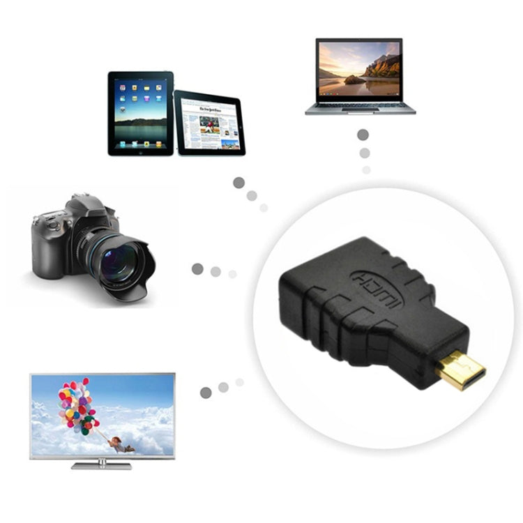 Adaptador Micro HDMI macho a HDMI hembra (chapado en oro), Micro HDMI Male to HDMI Female