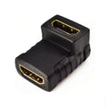 Acoplador de ángulo HDMI (hembra a hembra) - 90 grados (chapado en oro), HDMI Female to Female