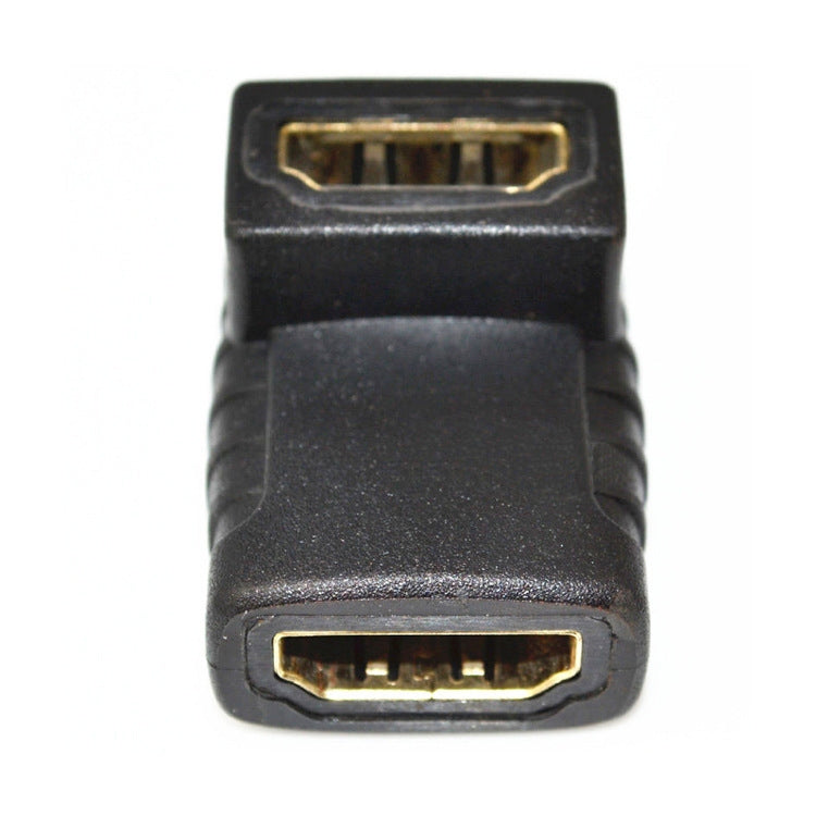 Acoplador de ángulo HDMI (hembra a hembra) - 90 grados (chapado en oro), HDMI Female to Female