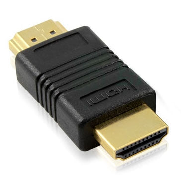 Adaptador HDMI macho de 19 pines a HDMI macho de 19 pines chapado en oro, compatible con HD TV / Xbox 360 / PS3, etc.