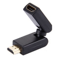 Adaptador HDMI giratorio de 360 grados macho a hembra de 19 pines (chapado en oro)