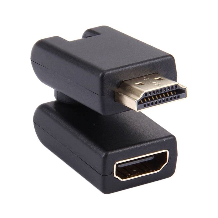 Adaptador HDMI giratorio de 360 grados macho a hembra de 19 pines (chapado en oro)