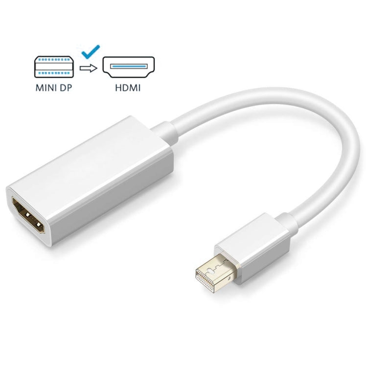 Adaptador de cable de puerto Mini DisplayPort macho a HDMI hembra Full HD 1080P, longitud: 20 cm, Mini DP to HDMI White