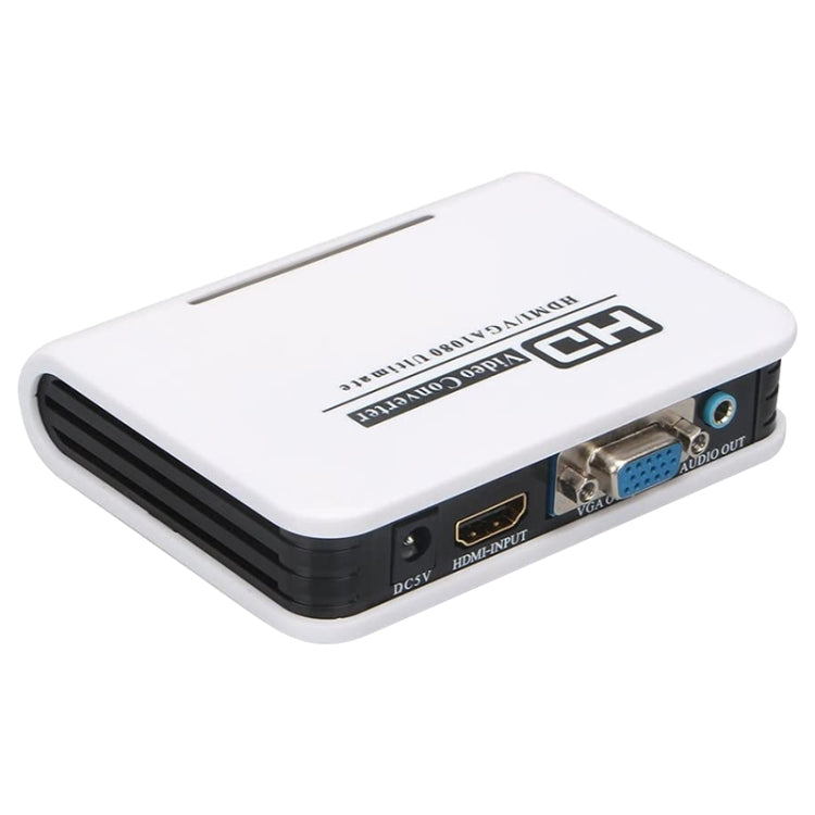 Adaptador HDMI a VGA de 1080P, Cable convertidor de Audio y vídeo Digital a analógico para Xbox 360, PS3, PS4, PC, portátil, TV Box y proyector, HDMI to VGA (White)