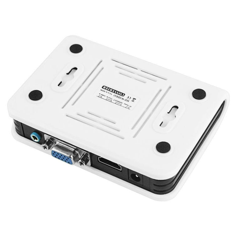Adaptador HDMI a VGA de 1080P, Cable convertidor de Audio y vídeo Digital a analógico para Xbox 360, PS3, PS4, PC, portátil, TV Box y proyector, HDMI to VGA (White)