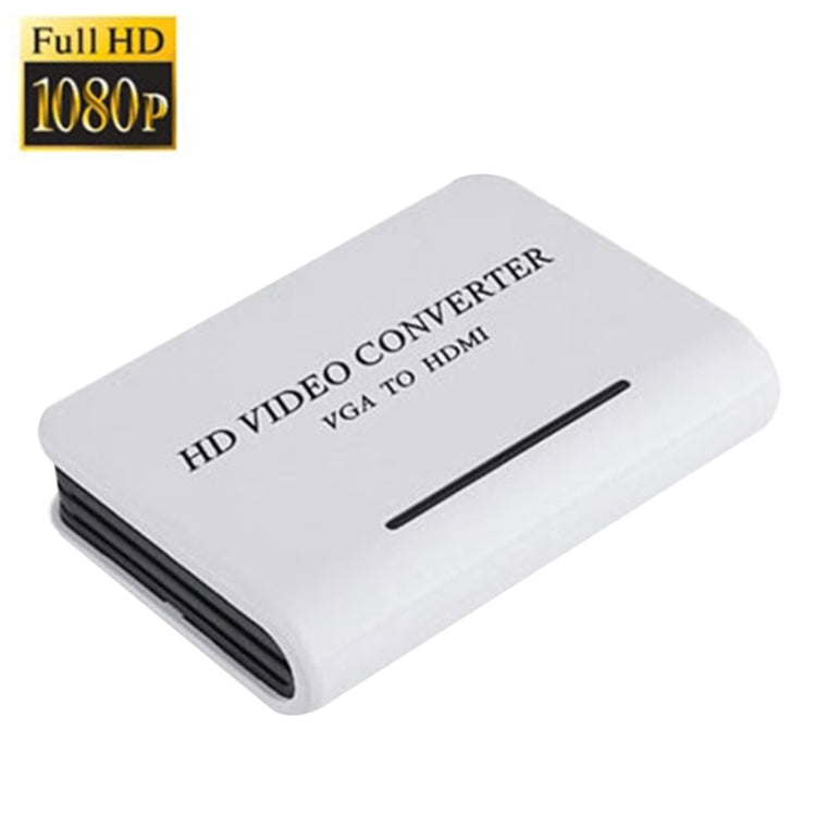 Convertidor de vídeo VGA de audio 1080P a HDMI HD HDTV, VGA to HDMI (White)