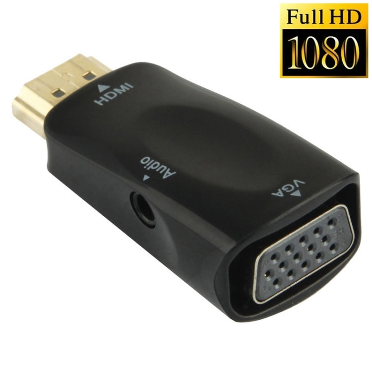 Full HD 1080P HDMI a VGA y adaptador de audio para HDTV / Monitor / Proyector, HDMI Male to VGA + Audio (Black), HDMI Male to VGA + Audio (White)