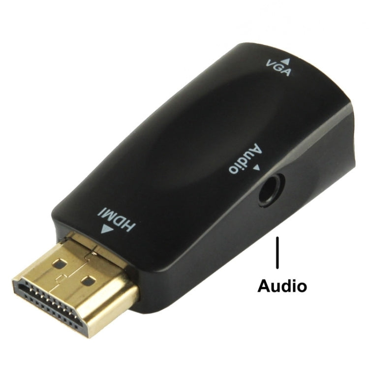 Full HD 1080P HDMI a VGA y adaptador de audio para HDTV / Monitor / Proyector, HDMI Male to VGA + Audio (Black), HDMI Male to VGA + Audio (White)