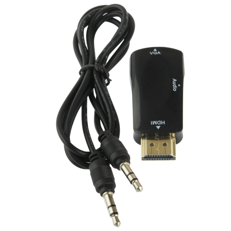 Full HD 1080P HDMI a VGA y adaptador de audio para HDTV / Monitor / Proyector, HDMI Male to VGA + Audio (Black), HDMI Male to VGA + Audio (White)