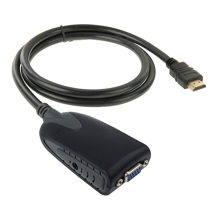 Adaptador HDMI macho a VGA hembra con cable de audio, Length: 50cm