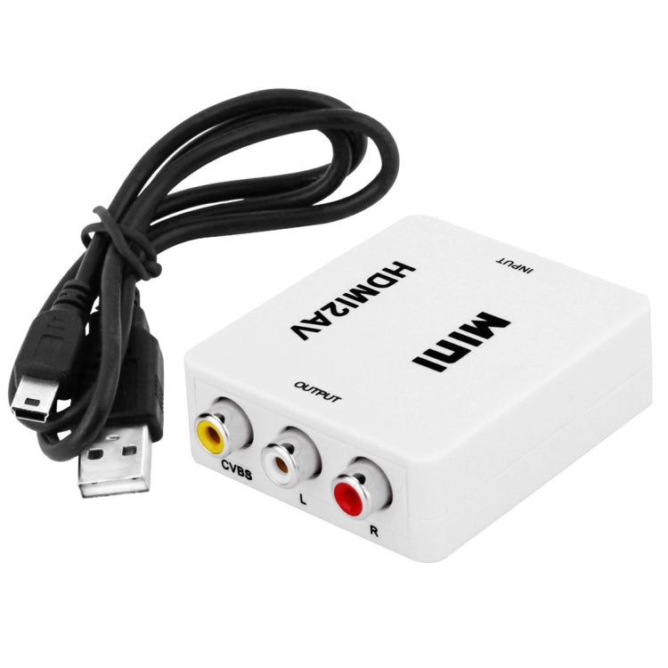 VK-126 Adaptador convertidor de audio MINI HDMI a CVBS/L+R (escalador), MINI HDMI to CVBS/L+R
