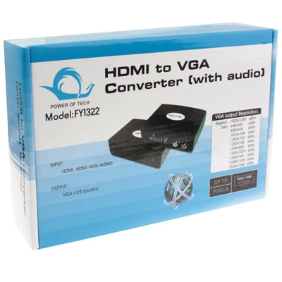 Convertidor HDMI a VGA con audio (FY1322), HDMI to VGA