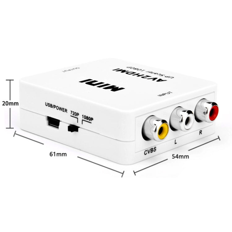 Adaptador convertidor de audio mini CVBS/L+R a HDMI, CVBS/L+R Audio to HDMI