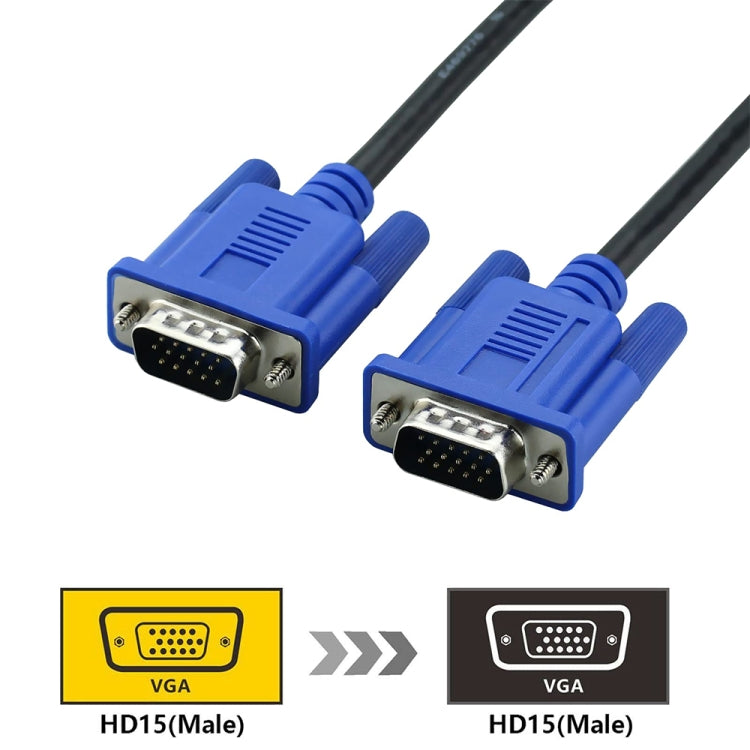 Cable VGA de alta calidad de 15 pines macho a VGA de 15 pines macho para monitor/proyector LCD, 5m, 5m