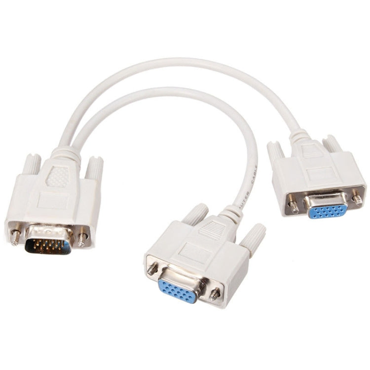 Cable divisor VGA SVGA HDB15 macho a 2 hembra, longitud: 32,5 cm