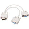 Cable divisor VGA SVGA HDB15 macho a 2 hembra, longitud: 32,5 cm