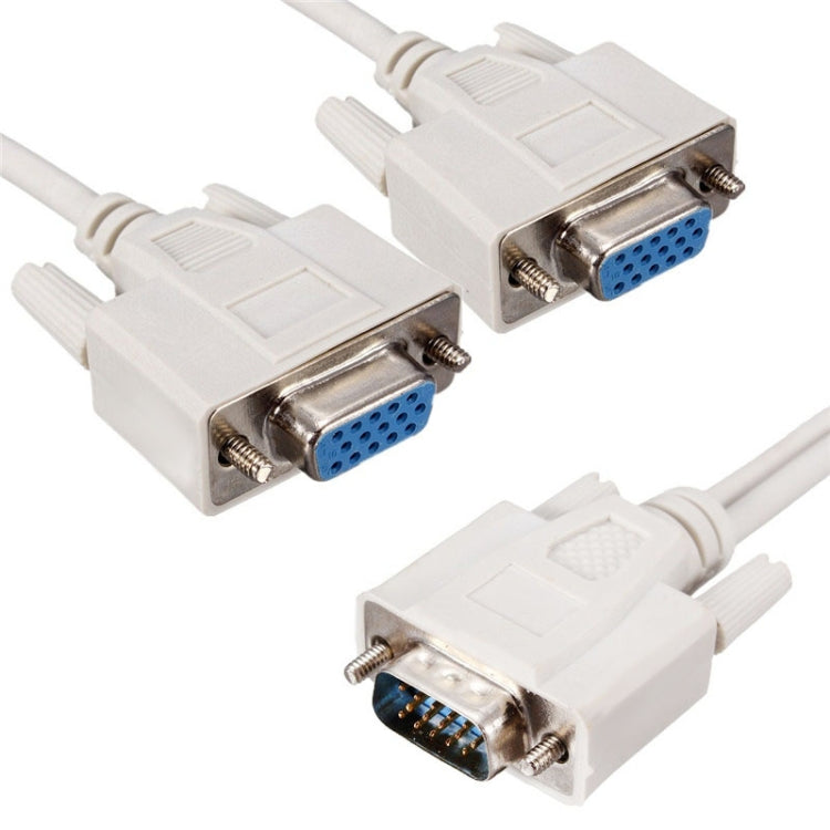 Cable divisor VGA SVGA HDB15 macho a 2 hembra, longitud: 32,5 cm