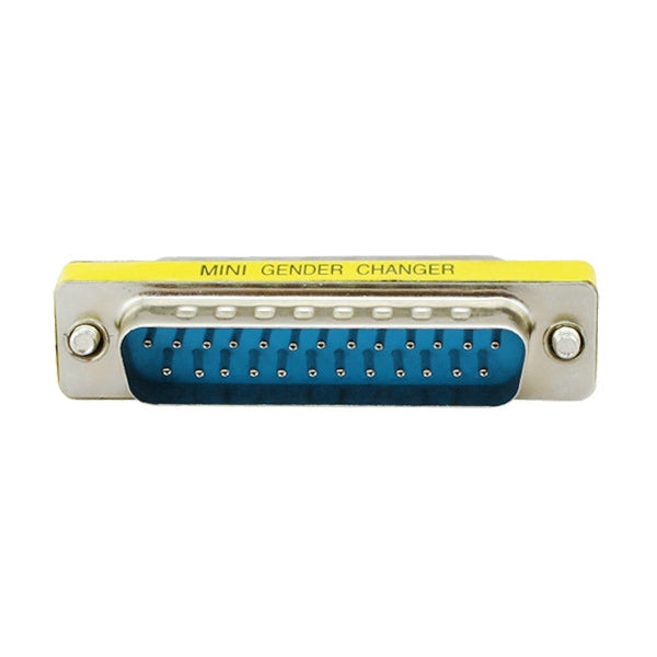 DB25 25 pines macho a macho Mini adaptador cambiador de género