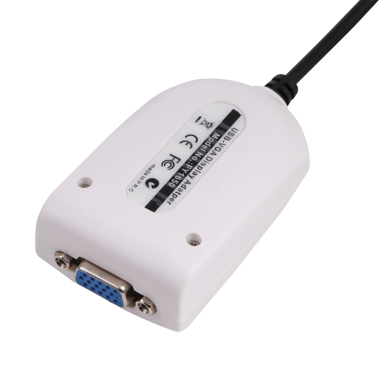 Adaptador USB a VGA para múltiples monitores/pantallas múltiples, tarjeta gráfica externa USB 2.0, USB 2.0