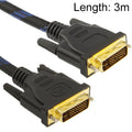 Cable de vídeo M/M macho a macho de 24 + 5 pines de enlace dual DVI-I estilo red de nailon, longitud: 3 m, DVI 24+5 3m