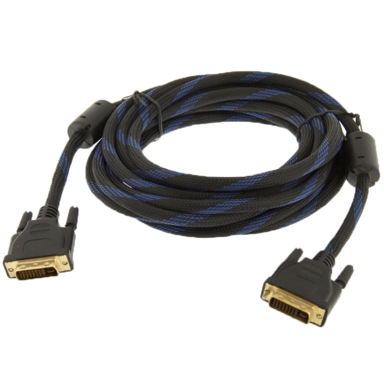 Cable de vídeo M/M macho a macho de 24 + 5 pines de enlace dual DVI-I estilo red de nailon, longitud: 3 m, DVI 24+5 3m