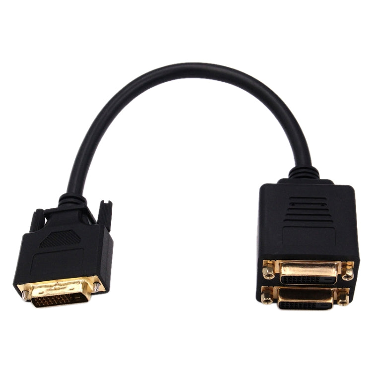 Adaptador de cable 24+1 DVI macho a 2 DVI hembra, longitud: 30 cm, 2 DVI 24+1 Pin Female