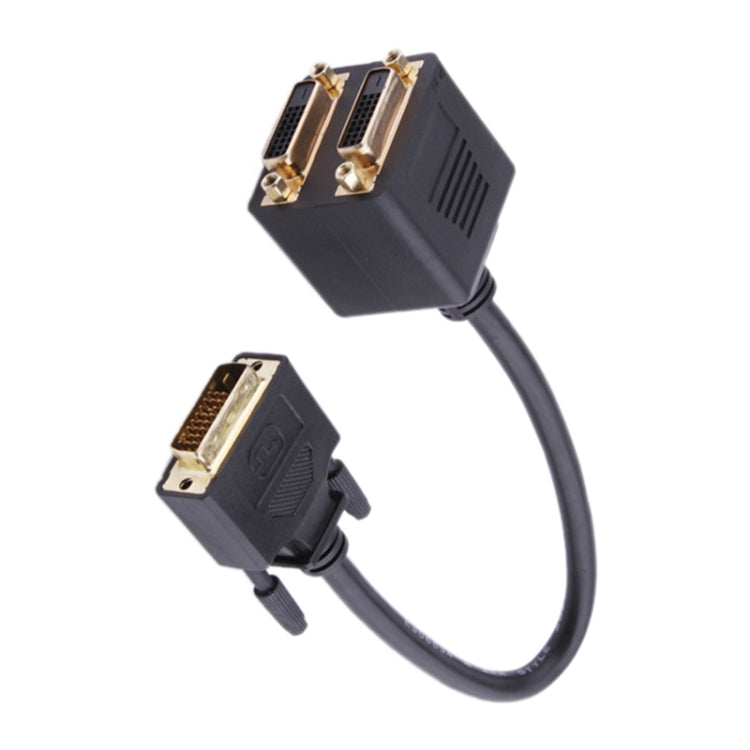Adaptador de cable 24+1 DVI macho a 2 DVI hembra, longitud: 30 cm, 2 DVI 24+1 Pin Female