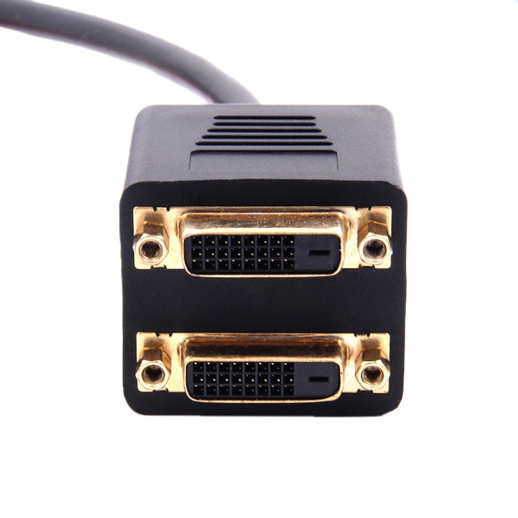 Adaptador de cable 24+1 DVI macho a 2 DVI hembra, longitud: 30 cm, 2 DVI 24+1 Pin Female