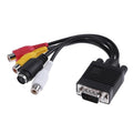 Adaptador de cable convertidor de TV VGA a S-Video AV RCA con 2 cables de audio, VGA to S-Video