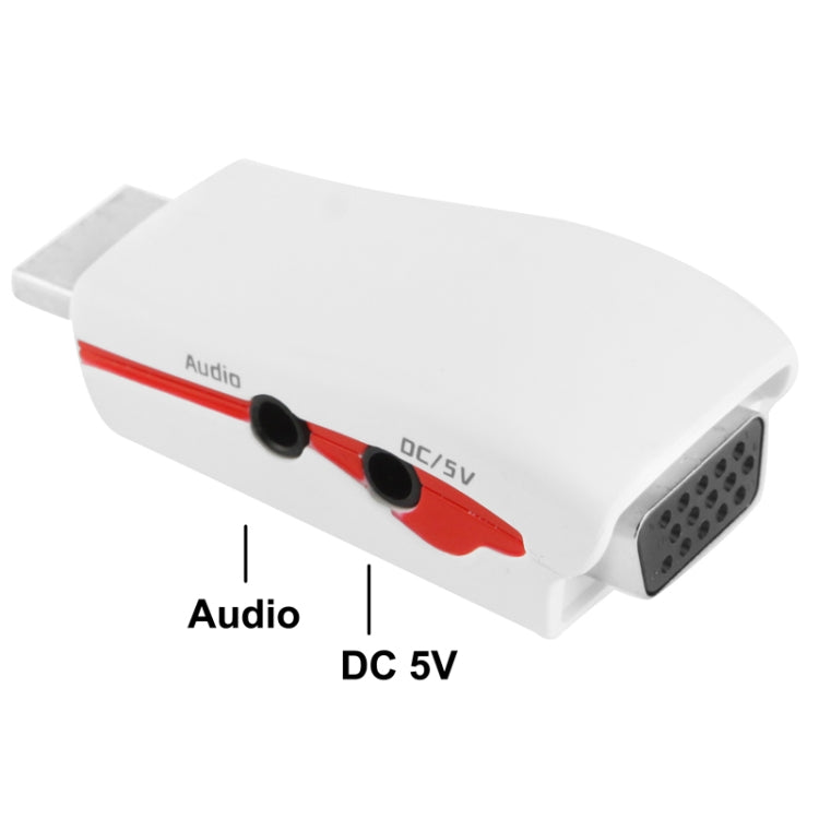 Adaptador Full HD 1080P HDMI a VGA para alimentación y audio