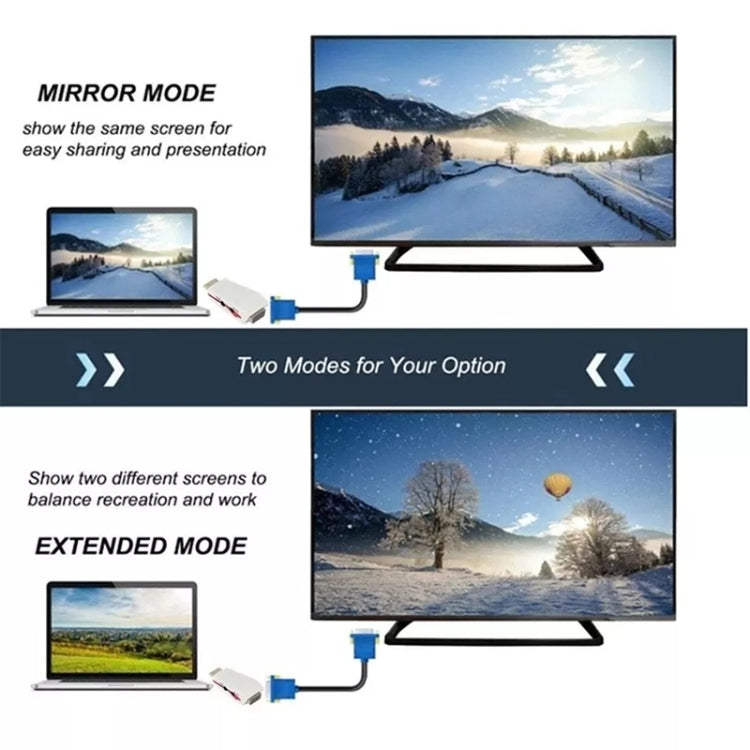 Adaptador Full HD 1080P HDMI a VGA para alimentación y audio