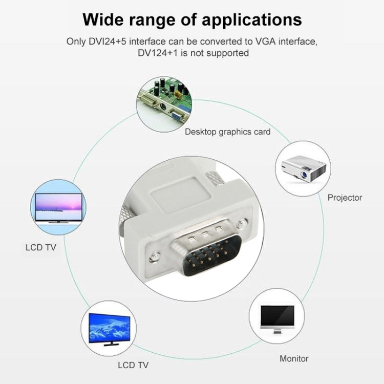 Adaptador convertidor DVI-I 24 + 5 pines hembra a VGA 15 pines macho, DVI 24+5 Pin Female