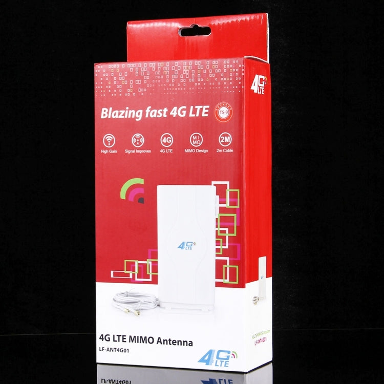 Antena interior LF-ANT4G01 88dBi 4G LTE MIMO con cable conector de 2 piezas de 2 m, puerto TS-9, TS-9 Port