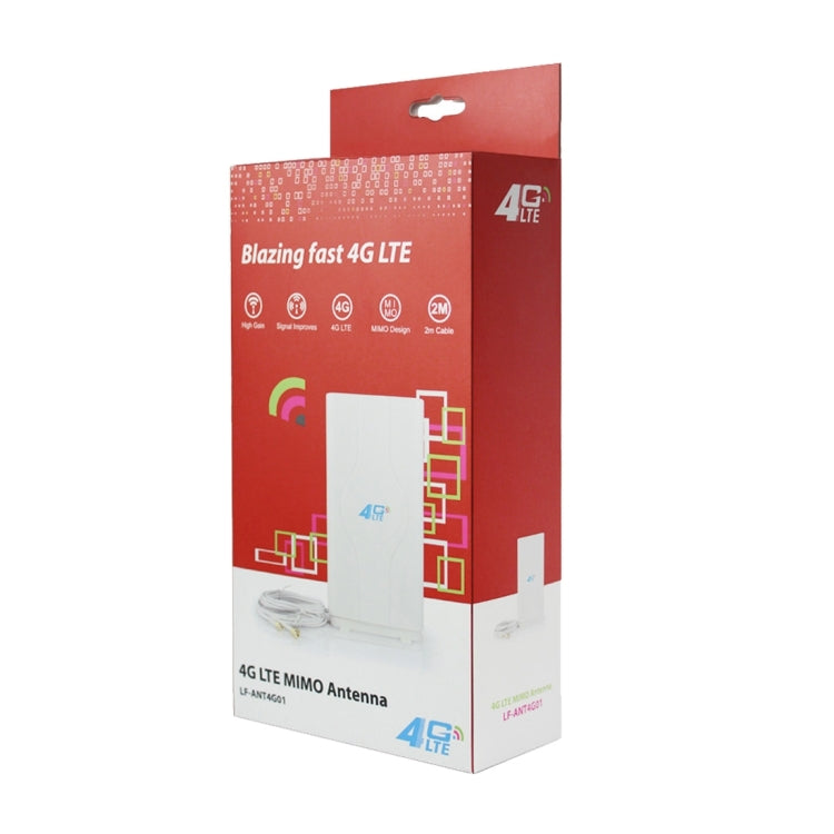 Antena interior LF-ANT4G01 88dBi 4G LTE MIMO con cable conector de 2 piezas de 2 m, puerto SMA, SMA Port