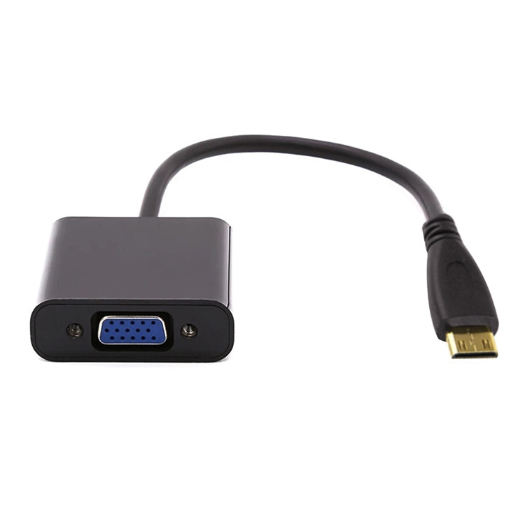 Cable adaptador de vídeo Full HD 1080P Mini HDMI macho a VGA hembra, 22cm, con cable de audio, Mini HDMI