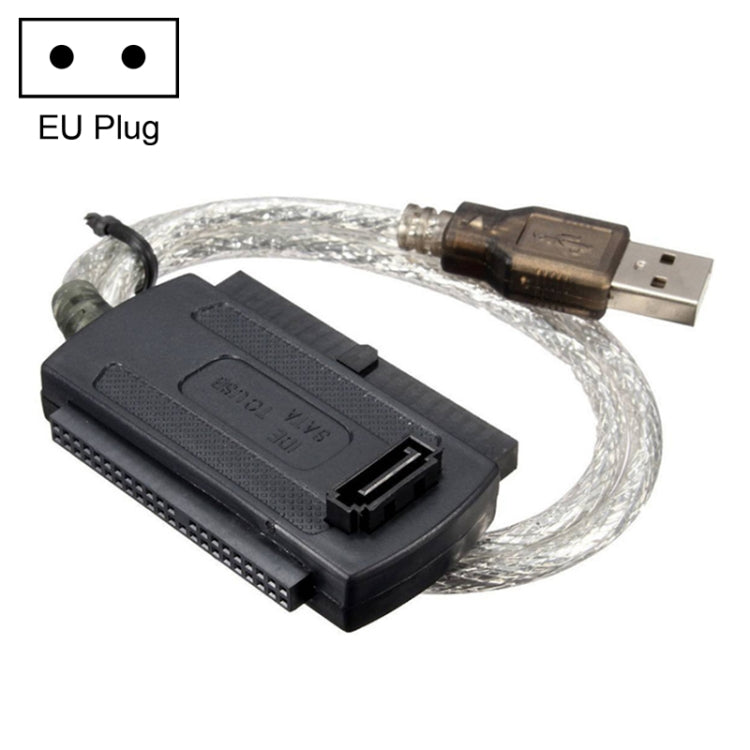 Cable USB 2.0 a IDE y SATA Longitud del cable: aproximadamente 55 cm, USB 2.0 to IDE & SATA (EU Plug), USB 2.0 to IDE & SATA (US Plug), USB 2.0 to IDE & SATA (UK Plug)