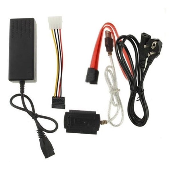 Cable USB 2.0 a IDE y SATA Longitud del cable: aproximadamente 55 cm, USB 2.0 to IDE & SATA (EU Plug), USB 2.0 to IDE & SATA (US Plug), USB 2.0 to IDE & SATA (UK Plug)