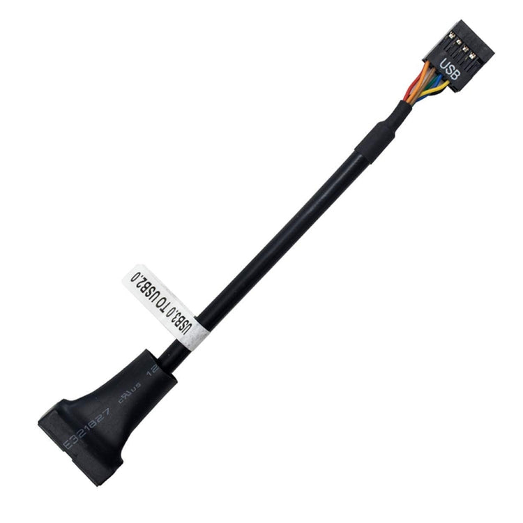 Cable adaptador macho de carcasa USB 2.0 de 9 pines hembra a USB 3.0 de 19 pines, longitud: 15 cm, 9 Pin Female to 19 Pin Male