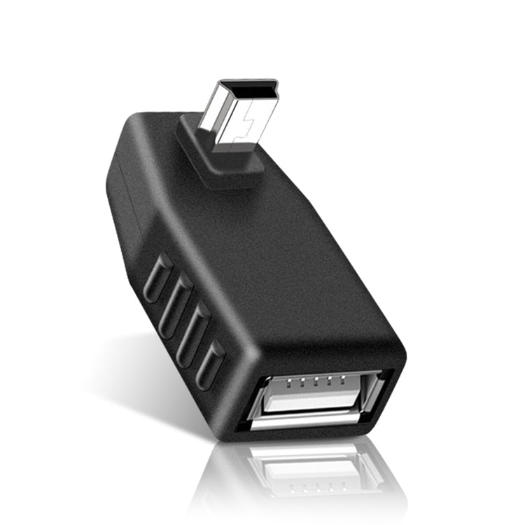 Adaptador Mini USB macho a USB 2.0 AF de 90 grados, 90 Degree Up Angled, 90 Degree Down Angled