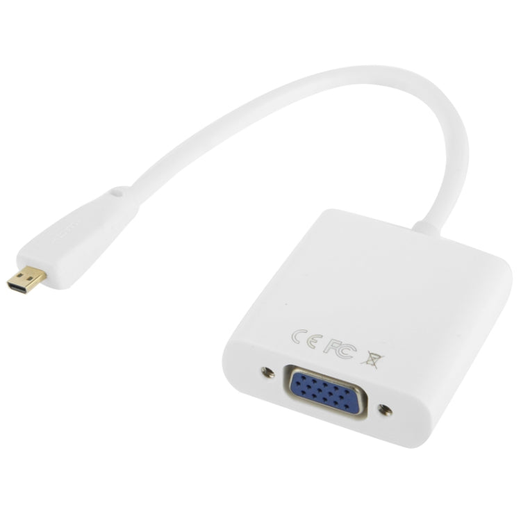 Cable adaptador de vídeo Full HD 1080P Micro HDMI macho a VGA hembra, 22cm, con cable de audio, Micro HDMI
