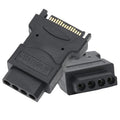 Adaptador SATA macho de 15 pines a hembra de 4 pines, SATA 15 Pin Male to 4 Pin