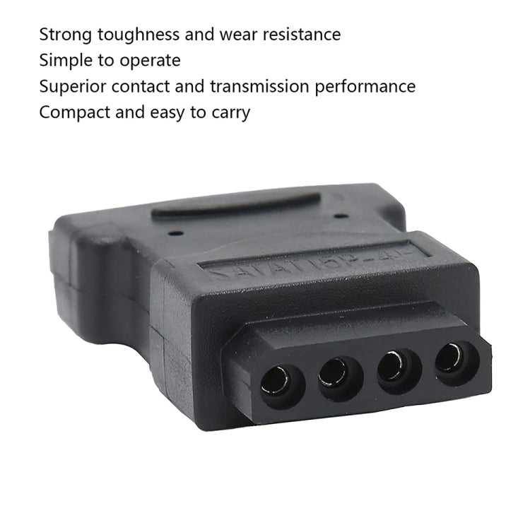 Adaptador SATA macho de 15 pines a hembra de 4 pines, SATA 15 Pin Male to 4 Pin