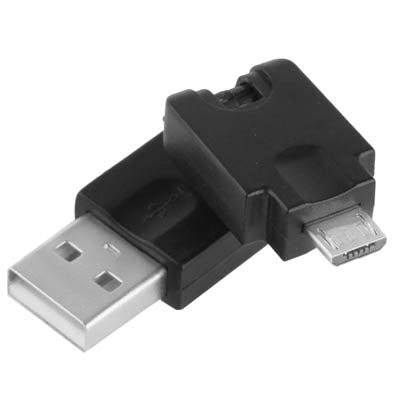 Adaptador giratorio de 360 grados USB 2.0 AM a Micro USB para Galaxy S IV / i9500 / S III / i9300 /Note II / N7100 / i9220 / i9100 / i9082 / Nokia / LG / BlackBerry / HTC One X / Amazon Kindle / Sony Xperia, etc., USB 2.0 AM