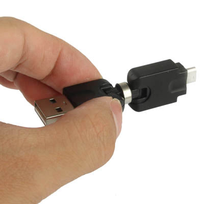 Adaptador giratorio de 360 grados USB 2.0 AM a Micro USB para Galaxy S IV / i9500 / S III / i9300 /Note II / N7100 / i9220 / i9100 / i9082 / Nokia / LG / BlackBerry / HTC One X / Amazon Kindle / Sony Xperia, etc., USB 2.0 AM