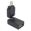 Adaptador giratorio de 360 grados USB 2.0 AM a Mini USB, USB 2.0 AM